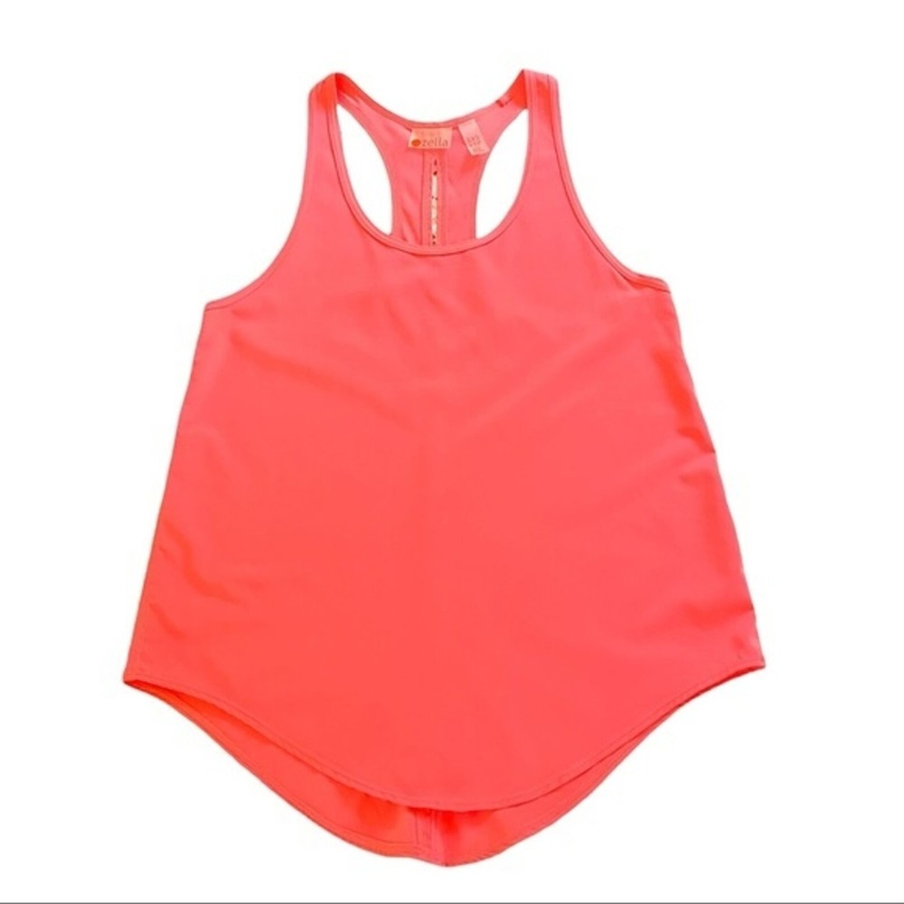 Zella Women's Top XXS Athletic Racerback Orange Small Defect